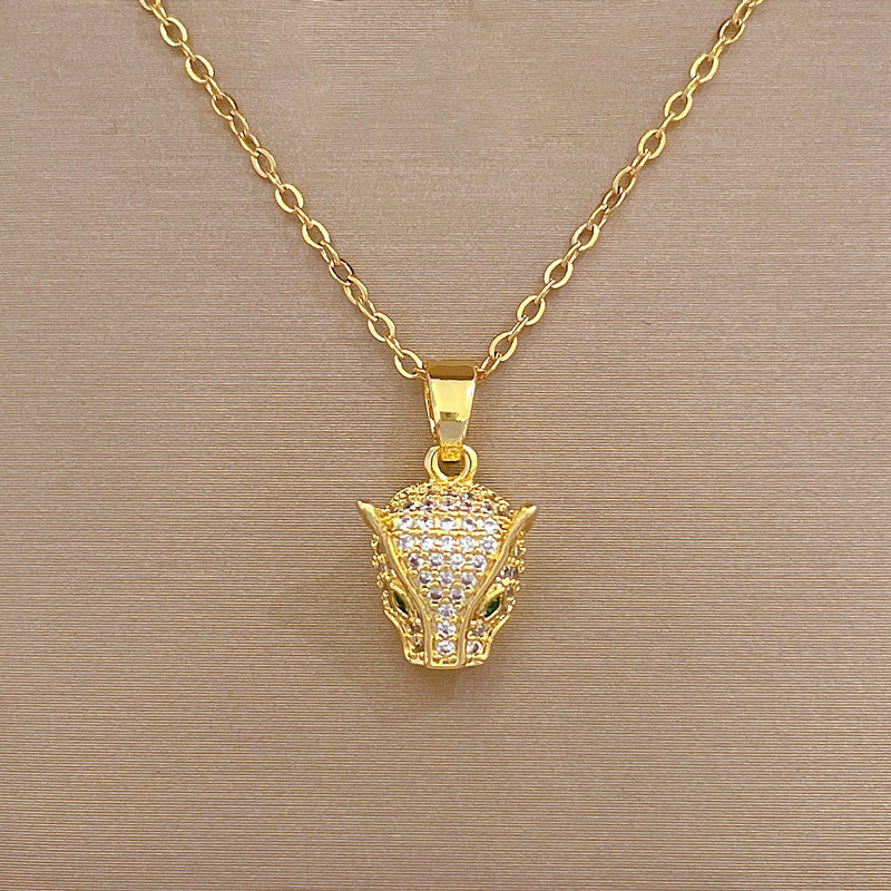 Luxury Sweet Geometric Titanium Steel Necklace and Earrings Set