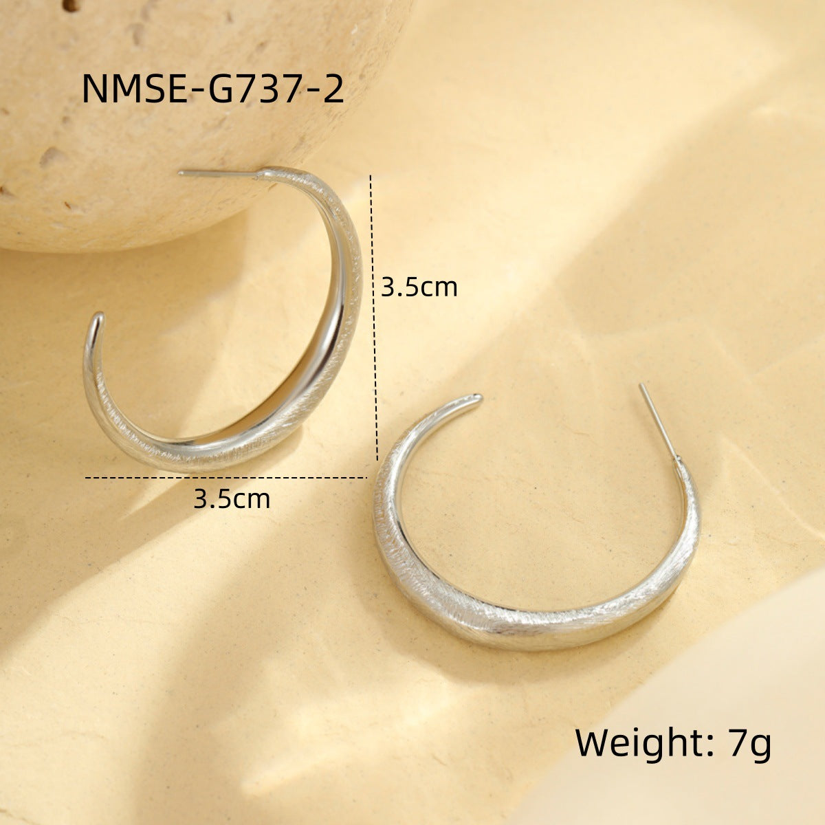Pendientes de aro geométricos de acero inoxidable de moda con baño de oro de 18 quilates para mujer