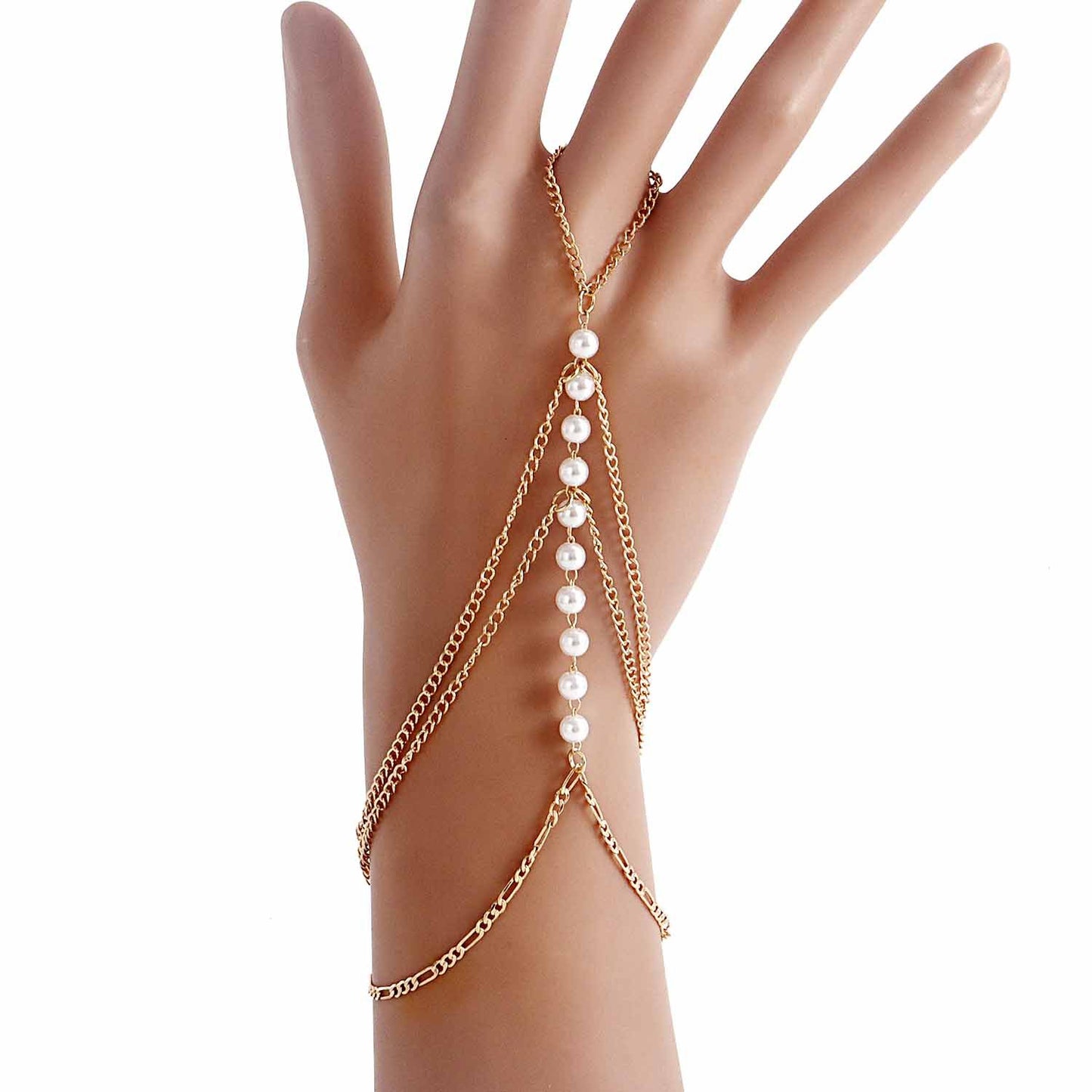 Bracciale Punk in Lega a Cuore con Intarsio di Strass da Donna, Accessorio di Moda Geometrico Elettroplaccato