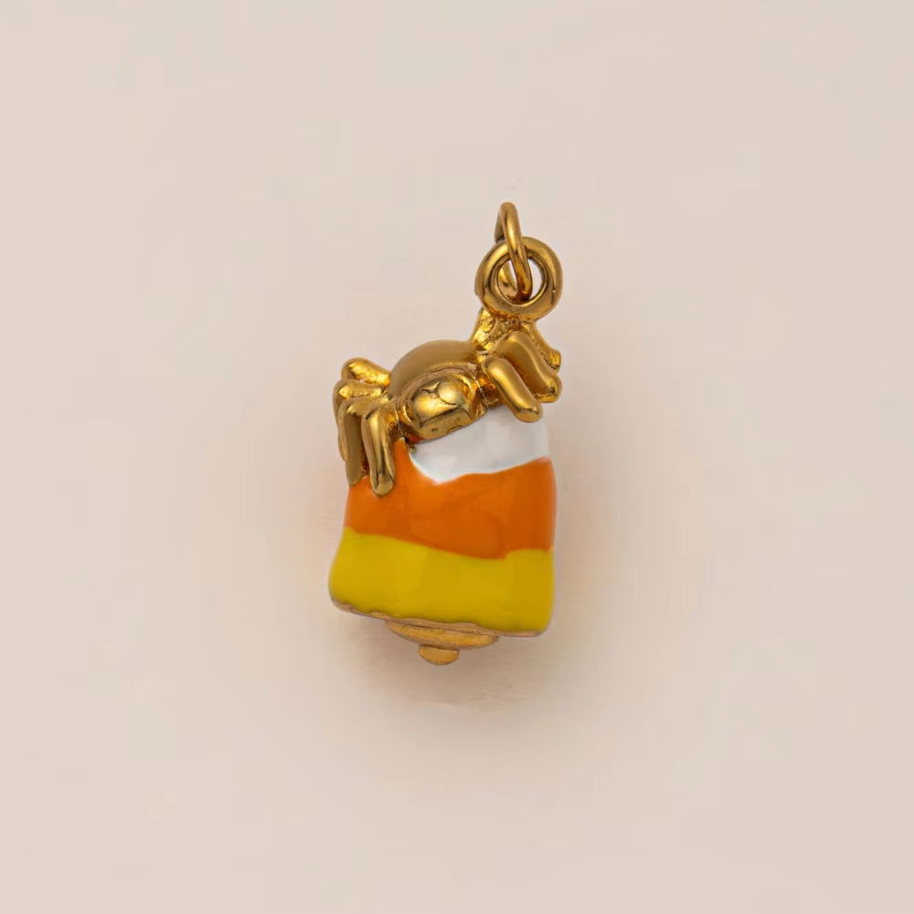 Vintage PVD 18K Gold Plated Stainless Steel Animal Charm Bar