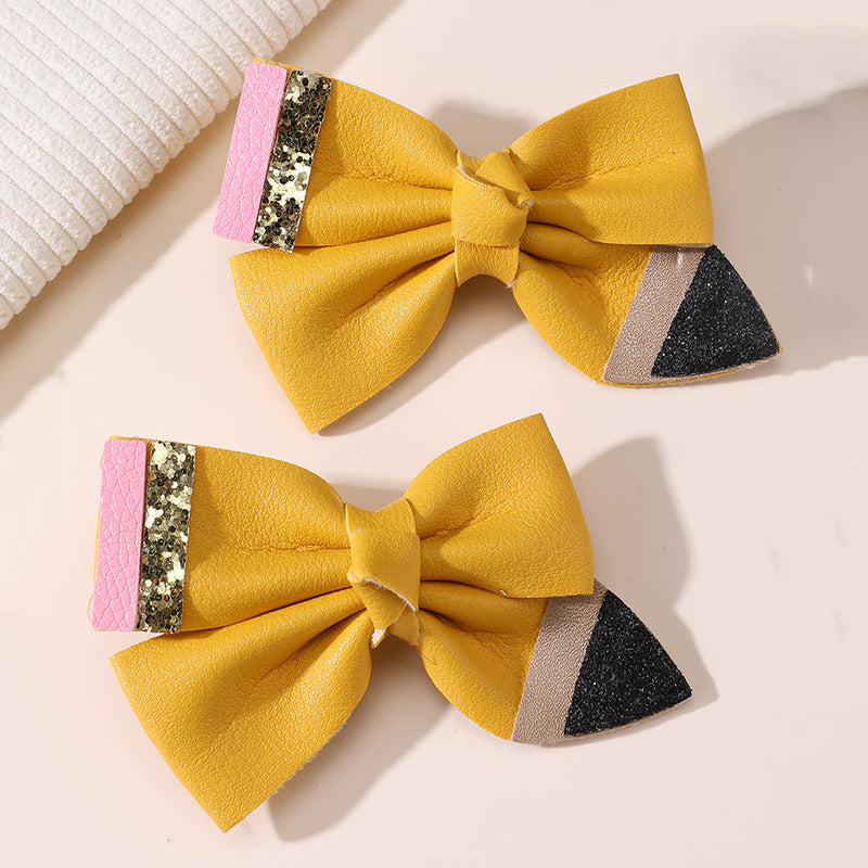 Fermaglio per Capelli a Fiocco Natural Style per Bambini Realizzato in Poliestere con Texture Arricciata e a Rete della Collezione Princess