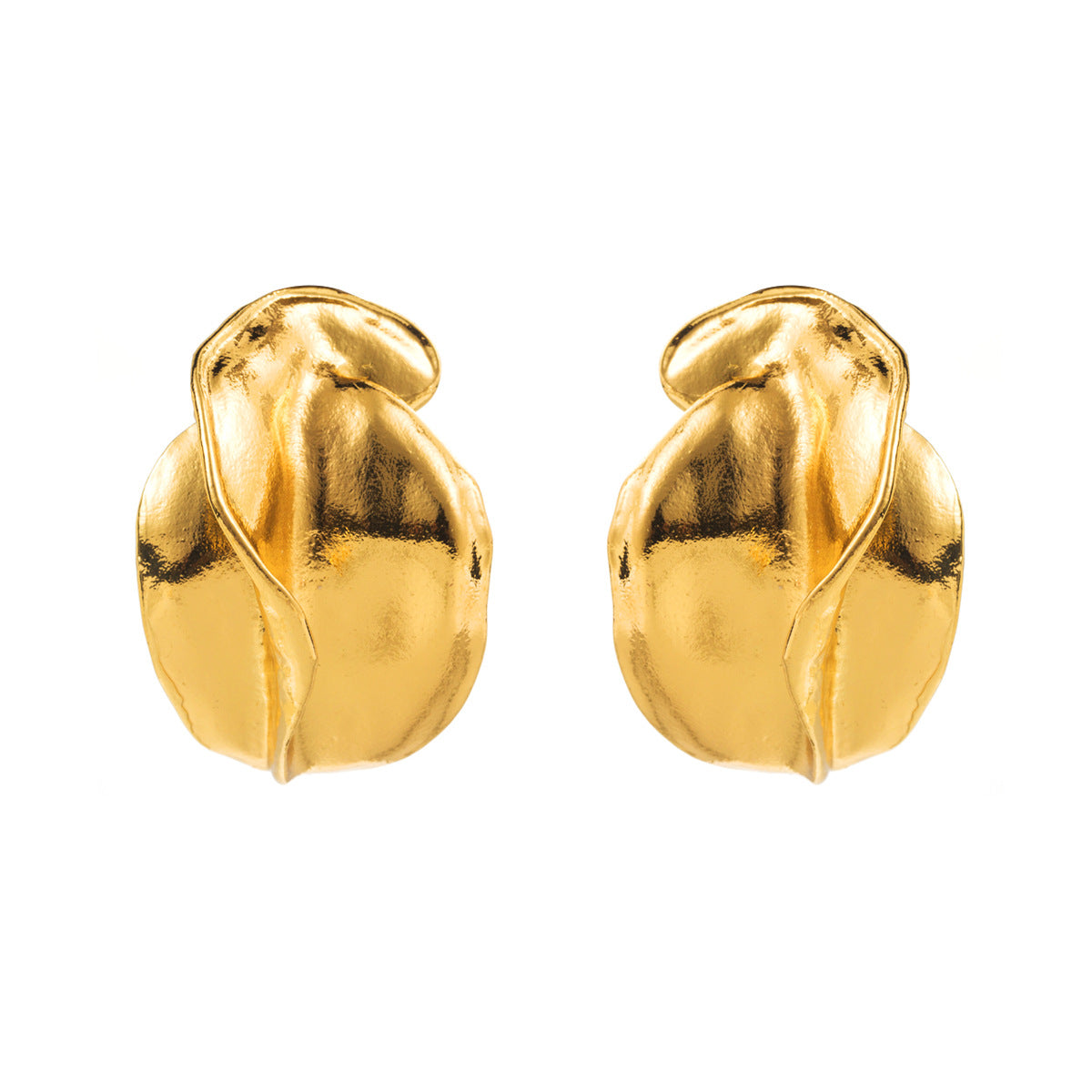 Pendientes de aleación con circonita chapada, diseño geométrico irregular, textura metálica y estética inspirada en Hong Kong, estilo vintage
