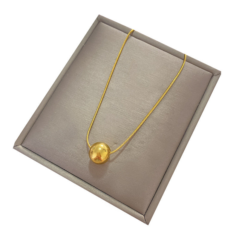Minimalist Luxury Round Geometric Titanium Steel Plated Necklace for Unisex