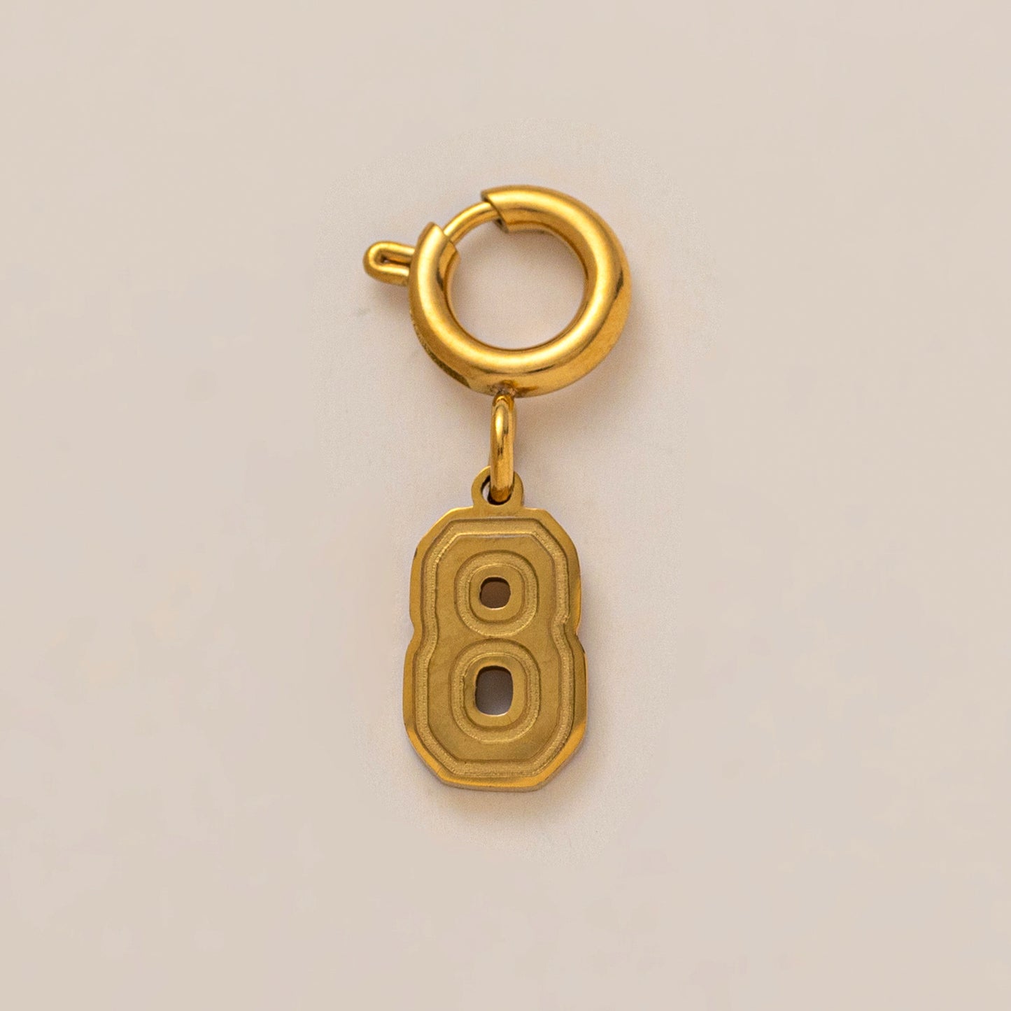 Minimalist Number Stainless Steel PVD Plated Pendant Charm Bar for Unisex