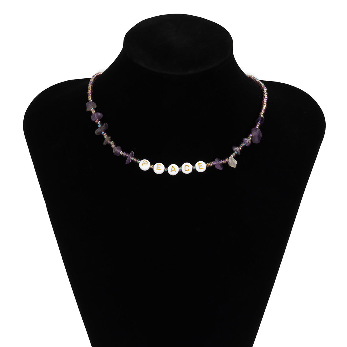 Cavigliera Elastica da Donna Etnica con Perline Geometriche, Perline in Resina e Ciondoli a Lettera