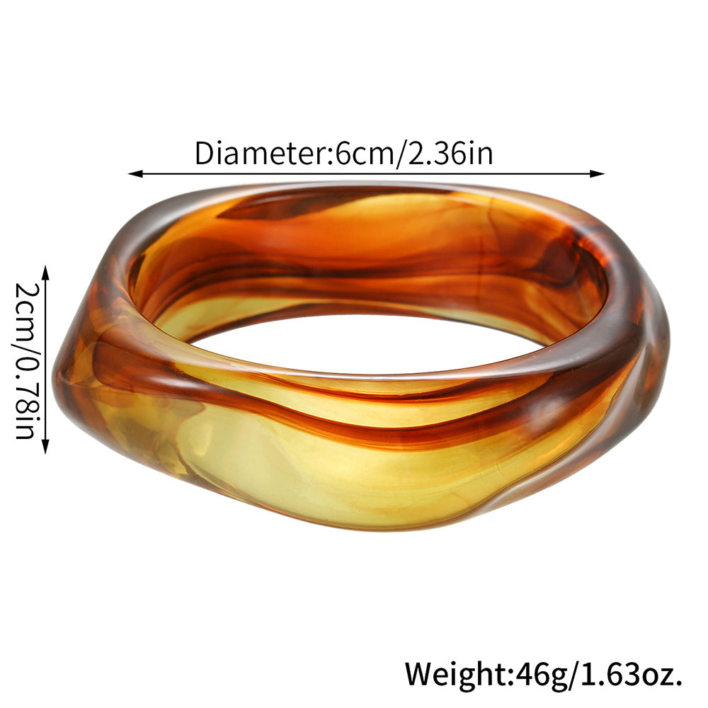 Irregular Translucent Geometric Acrylic Bracelet