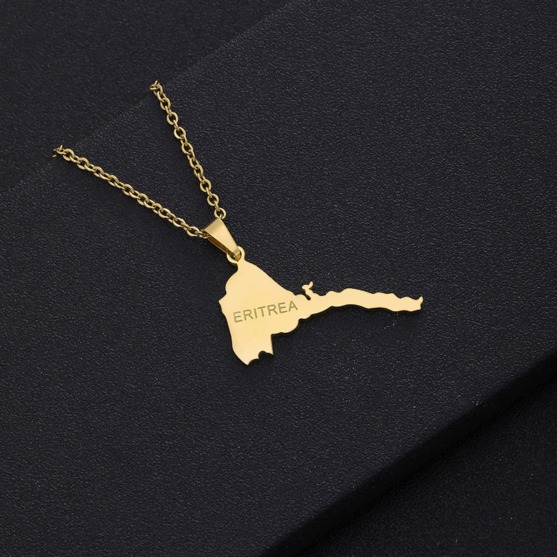 Collana in acciaio inossidabile con lettera geometrica, ciondolo in acciaio al titanio, finitura galvanizzata, catena a O, accessorio moda unisex