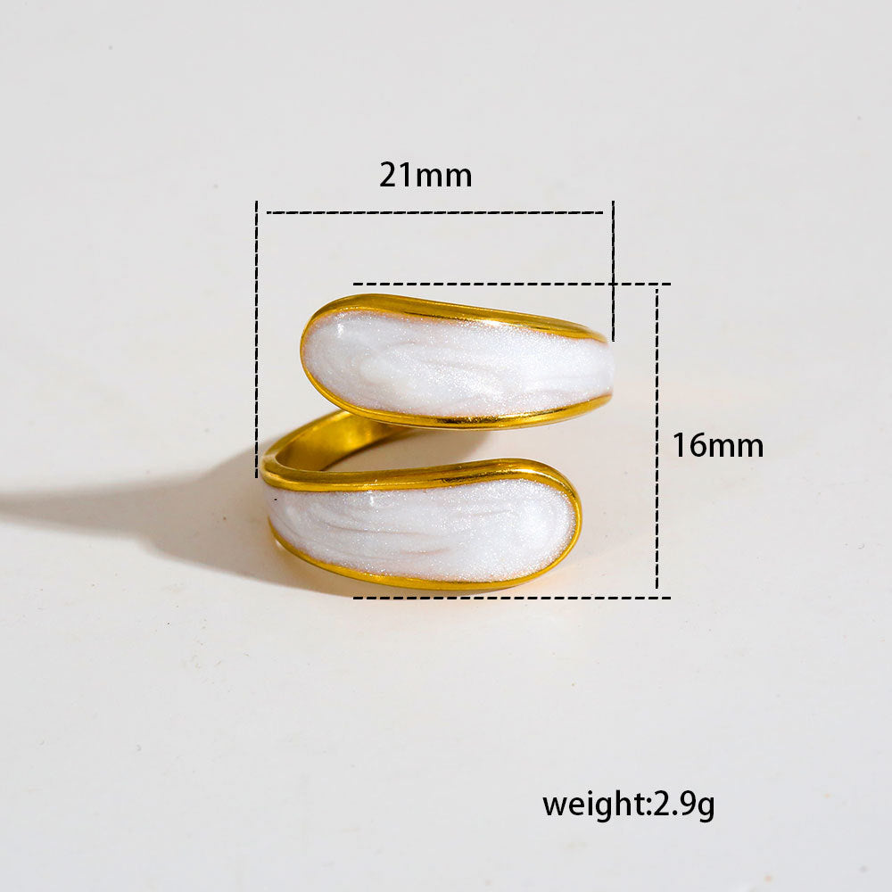 Anillo ajustable hipoalergénico minimalista de acero titanio para mujeres y hombres, con forma de corazón y geométrica, acabado chapado, conjunto de anillos delicados para nudillos.