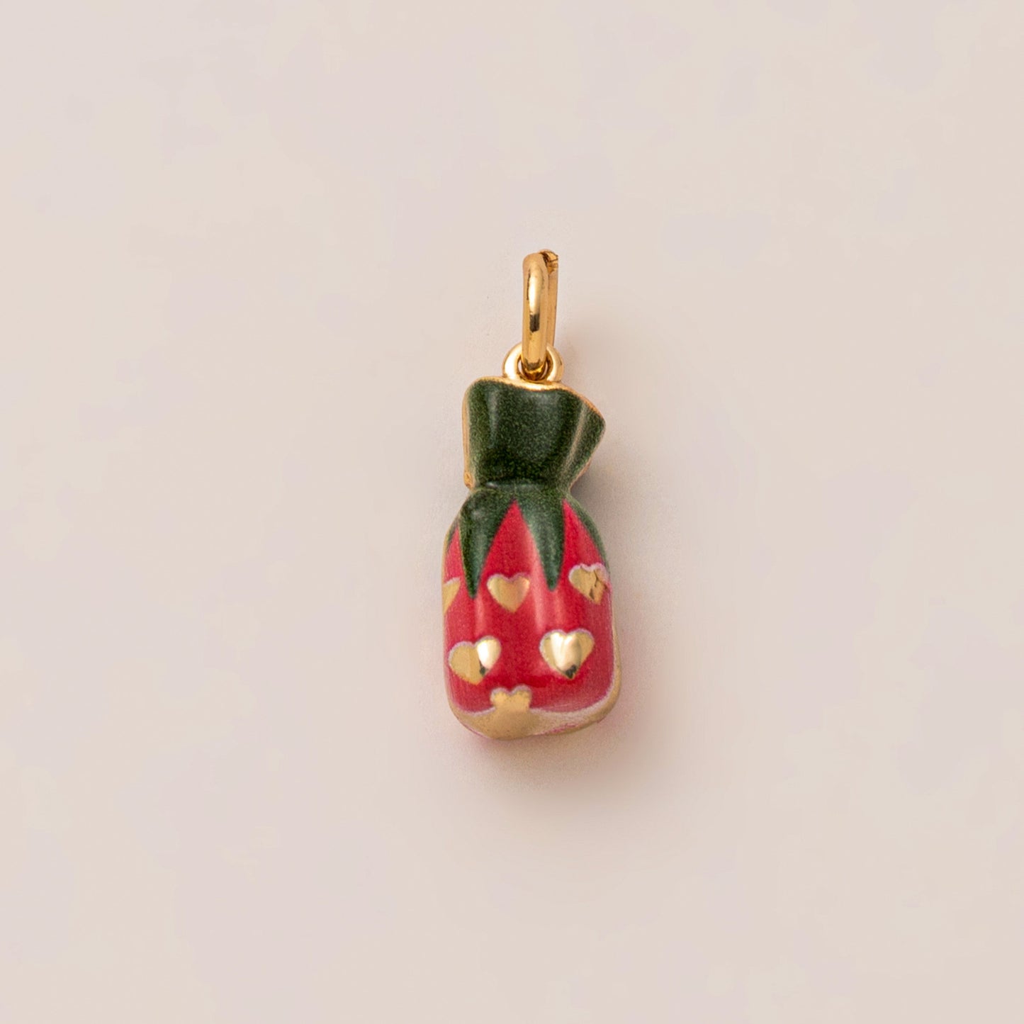 Vintage 18K Gold Plated Round Brass Drip Oil Candy Charm Bar