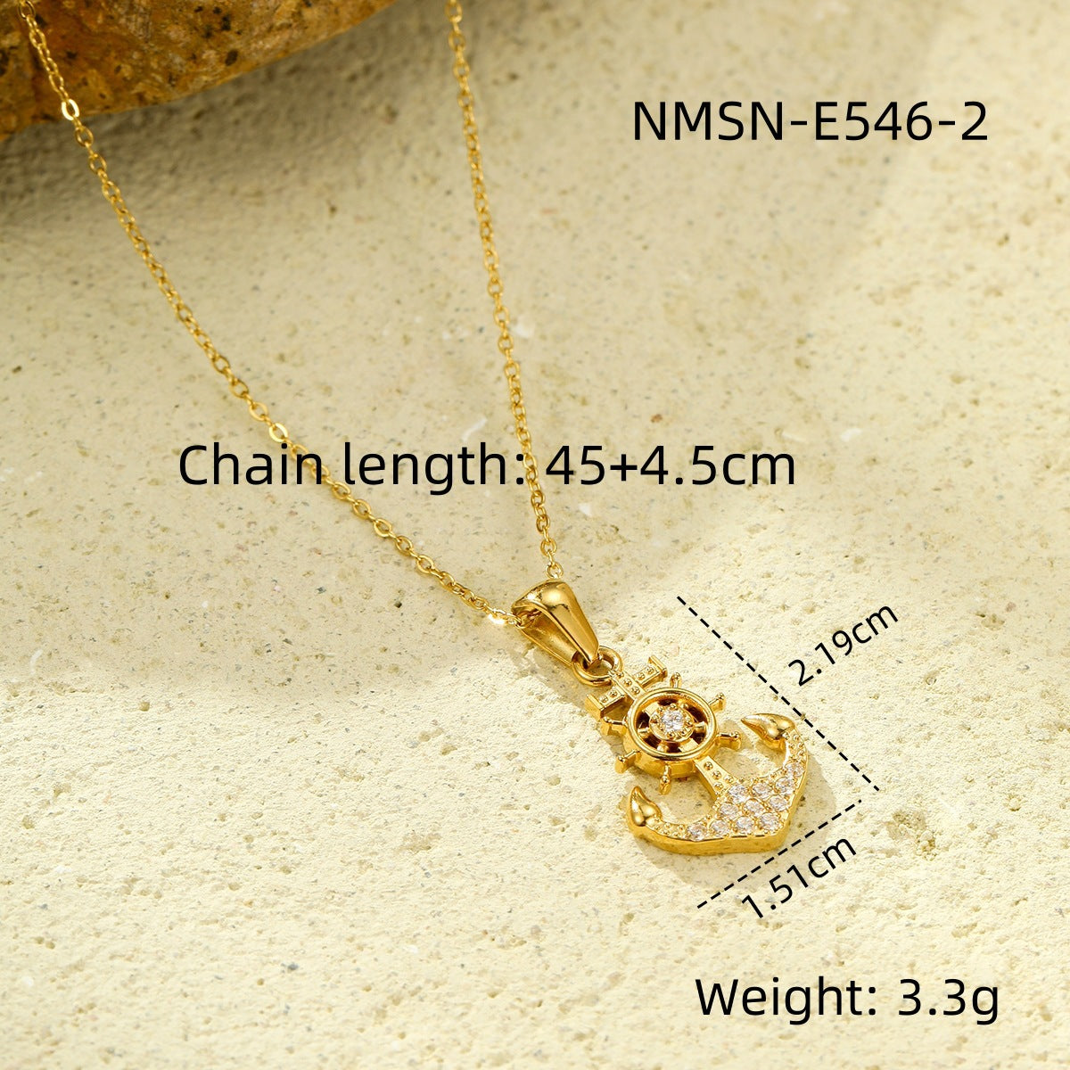 Parure da donna con collana, bracciale, orecchini e anello abbinati in acciaio inossidabile placcato, design geometrico ispirato all'oceano