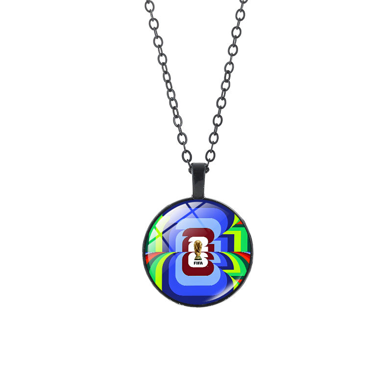 Sporty Geometric Crystal Pendant Alloy Plated Necklace Unisex Casual Chain