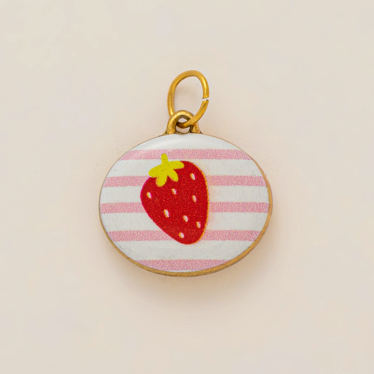 Dopamine Titanium Steel Plated Geometric Flower Strawberry House Bow Cherry Goose Pendant Necklace for Unisex