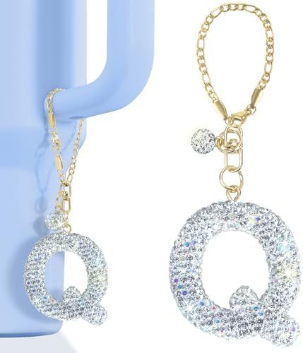 Rhinestone Inlaid Letter Resin Charm Bar