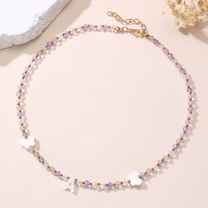 Collar con colgante de mariposa y lazo minimalista para niñas, hecho de resina con acabado de esmalte, cadena ajustable de cuentas redondas, joyería para niños de 3 a 10 años.