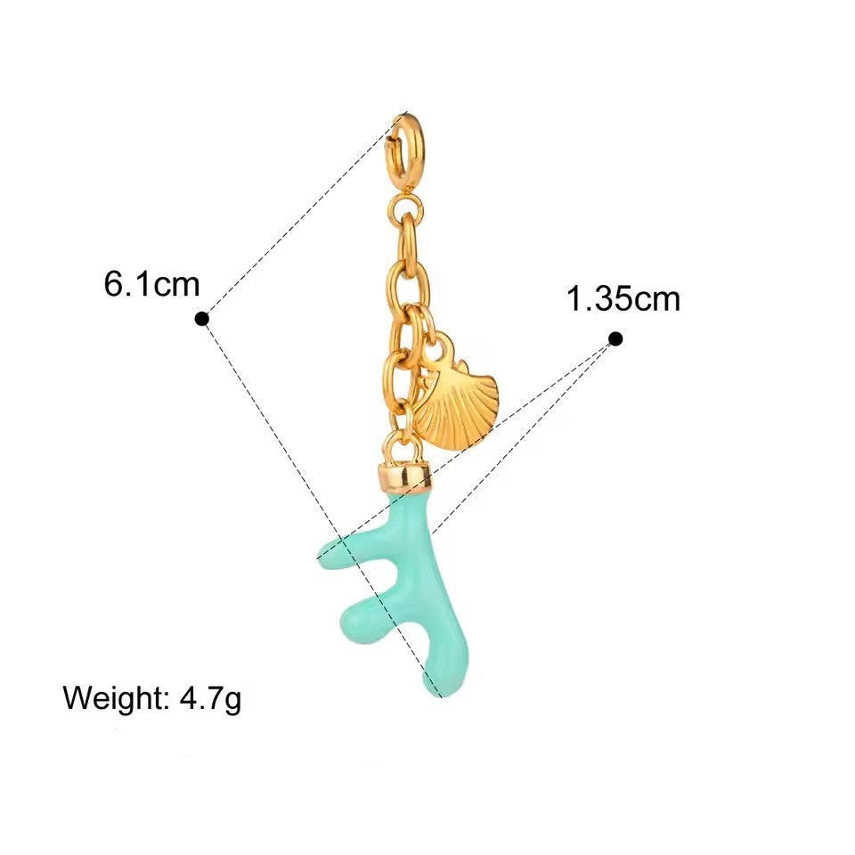 18K Gold Plated Stainless Steel Titanium Steel Bikini Charm Bar Connector