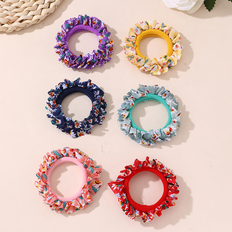Cartoon Character Shaped Children's Hair Ties Set in Pastel Macaron Colors with Knitted Fabric Construction for Girls Aged 3 to 10 Years