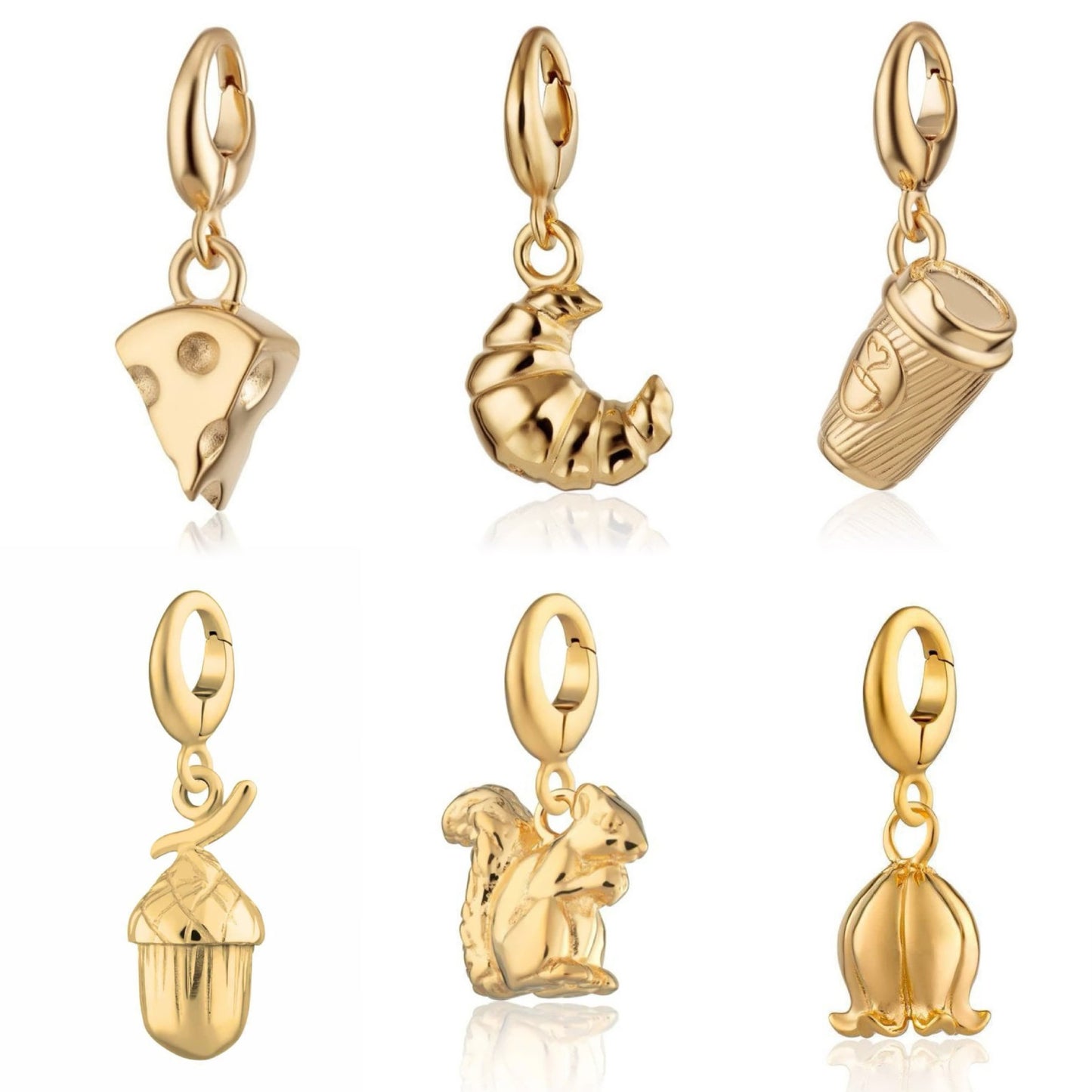 Charm a barra con ciondolo animale in acciaio inossidabile placcato oro 18 carati per la creazione di gioielli fai da te, stile casual da lavoro