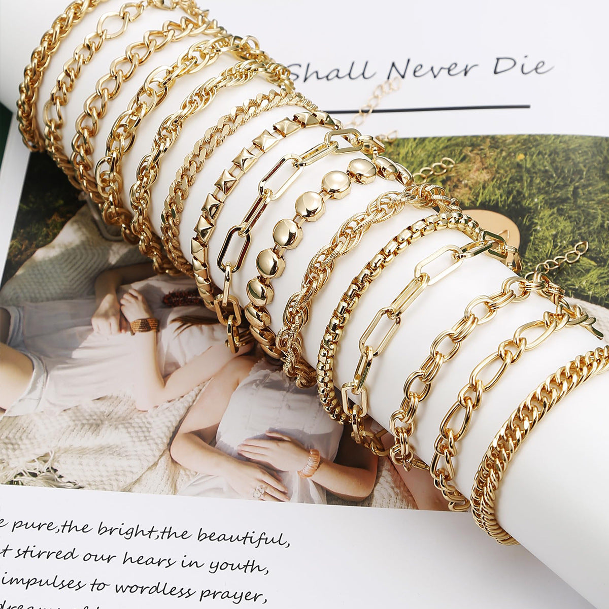 Minimalist Elegant Geometric Alloy Plated Bracelet for Women