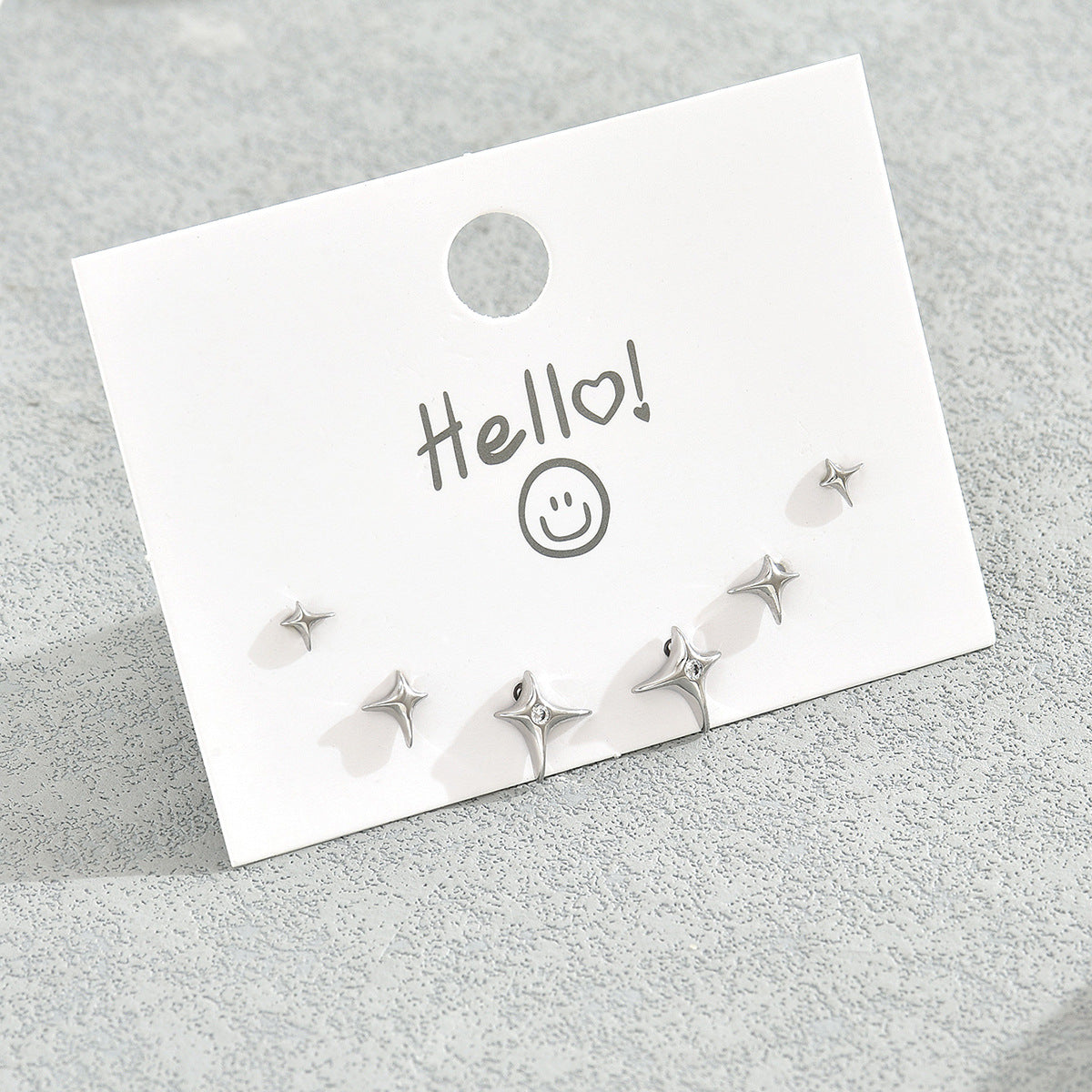 Pendientes de tuerca minimalistas de cobre con incrustaciones de circonita para mujer, conjunto de joyas versátiles para el día a día