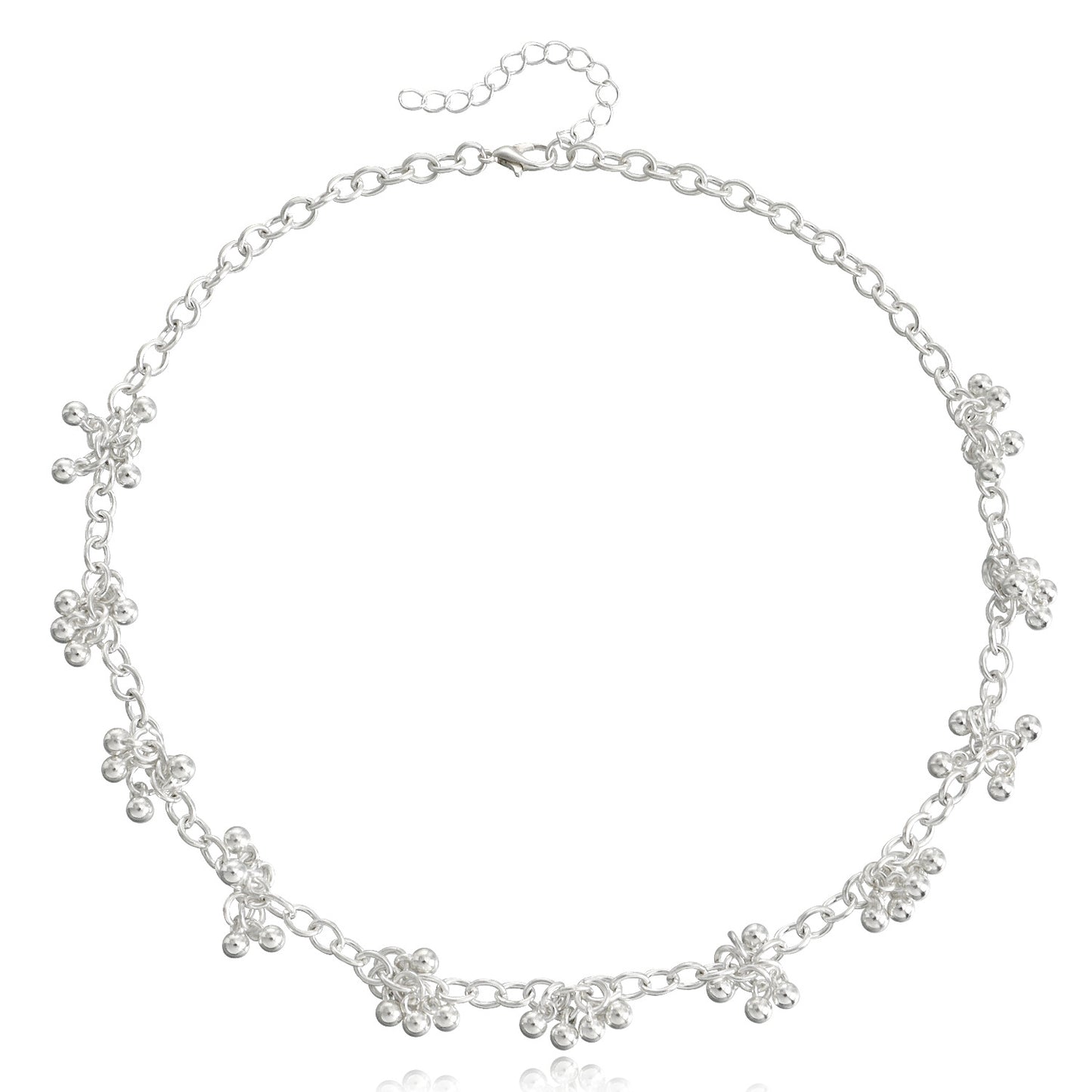 Minimalist Geometric Drop Pendant Necklace in Alloy with Silver Plating for Women