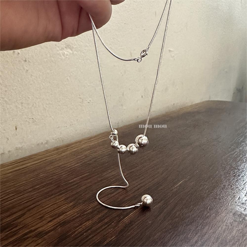 Minimalist Geometric Tulip Pendant Necklace in 925 Sterling Silver with Snake Chain Plating Finish