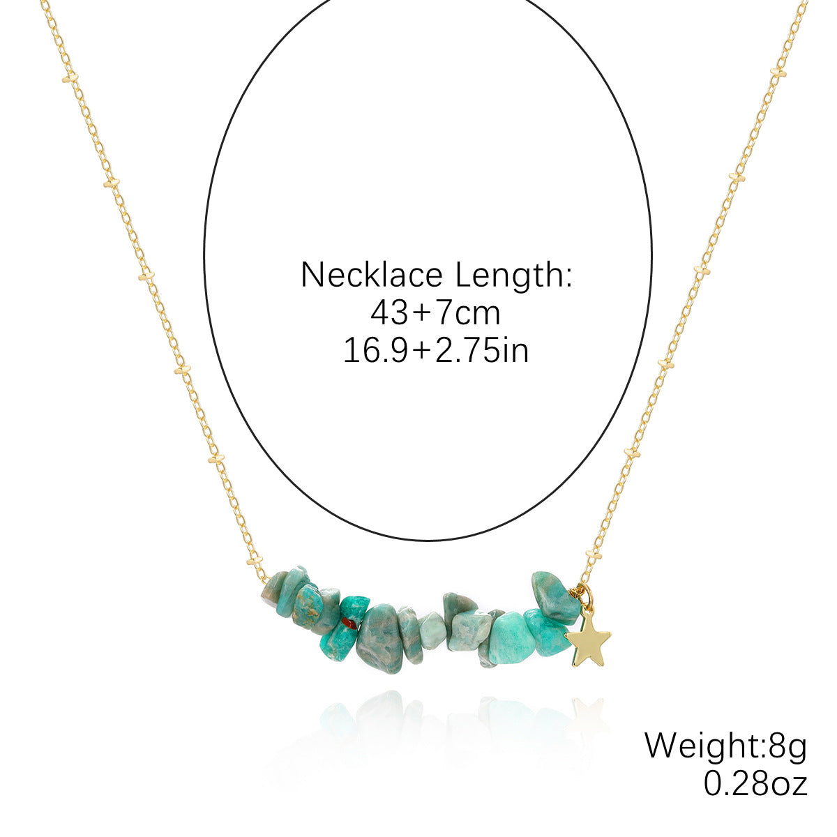 Bohemian Sweet Geometric Pearl Plated Ball Chain Necklace for Women