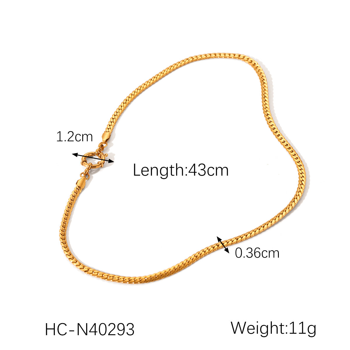 Minimalist Geometric Stainless Steel Pendant Necklace with O-Shape Spring Clasp for Women
