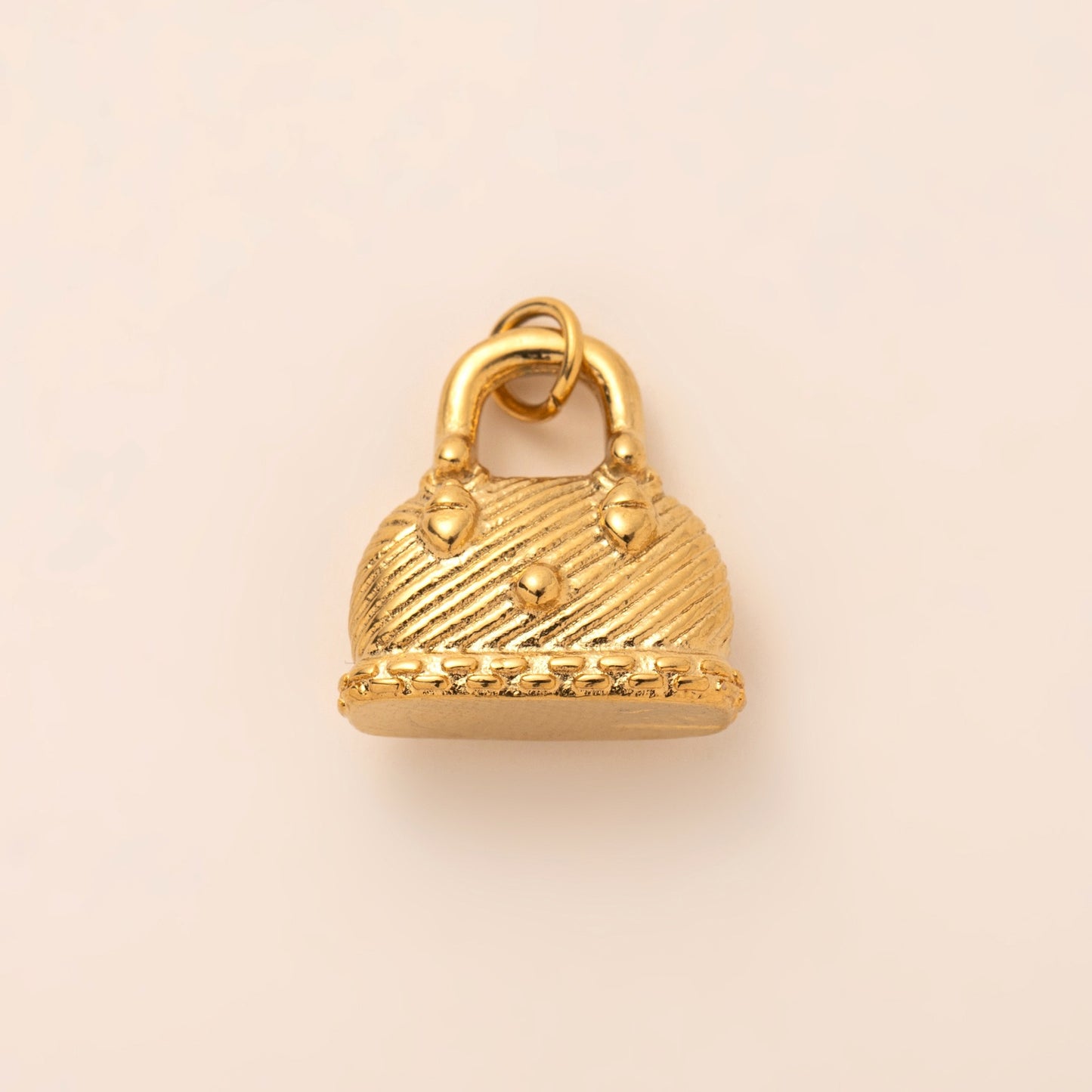 Vintage Gold Plated Stainless Steel Star Moon Palm Tree Bow Charm Bar