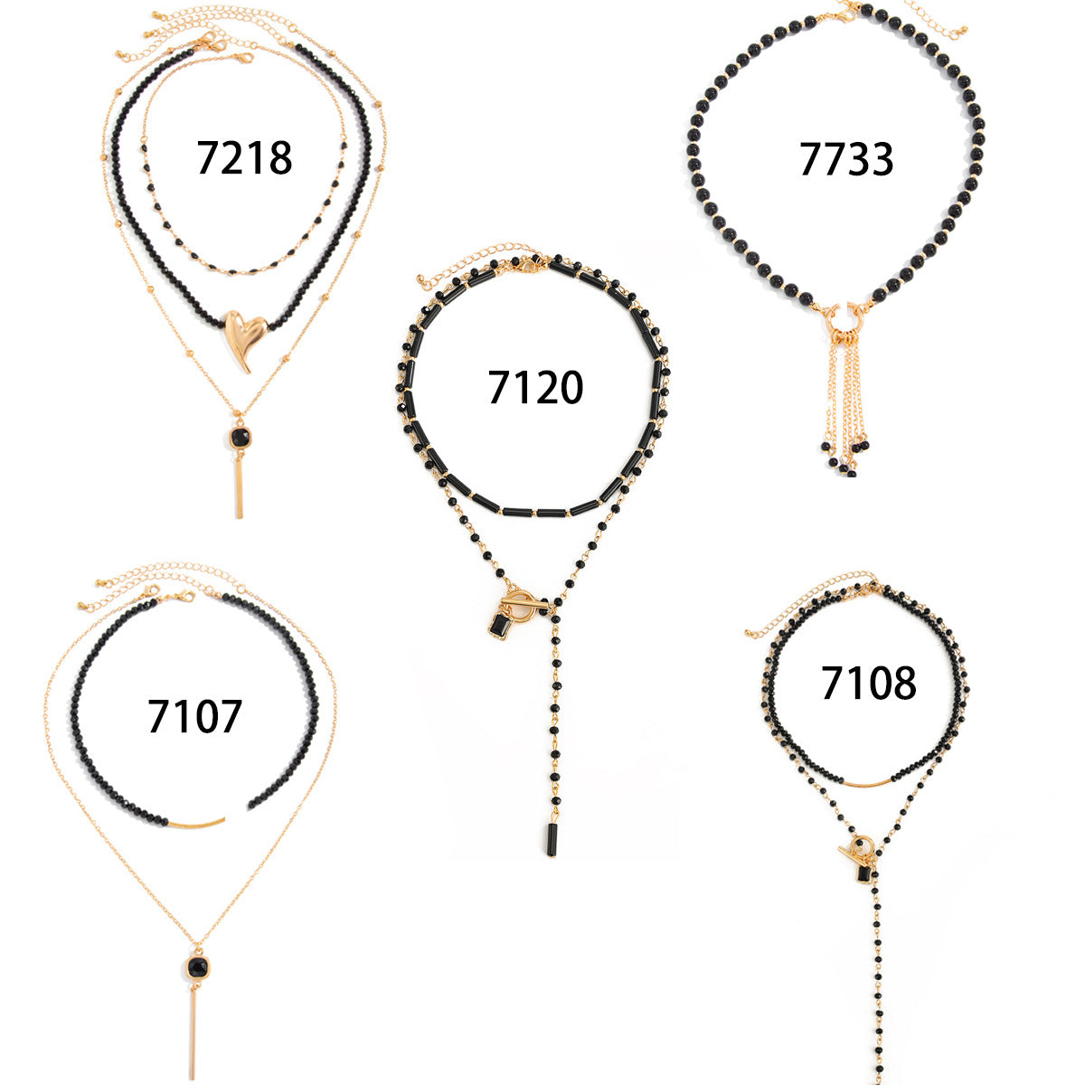 Sweet Geometric Square Crystal Beaded Necklace Brass Zinc Alloy Plated Tassel OT Clasp Women's Jewelry