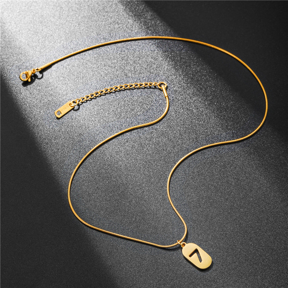 Minimalist Lucky Number 7 Titanium Steel Necklace for Women