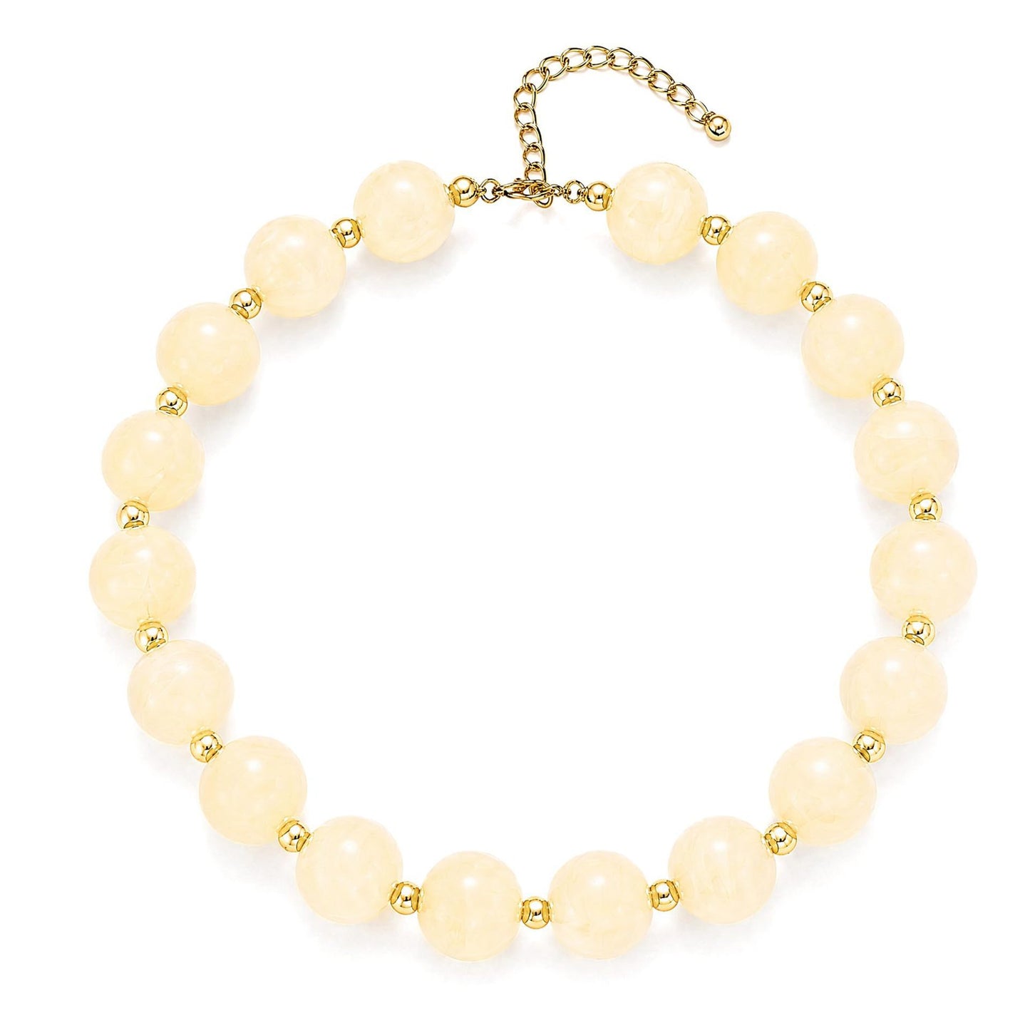 Casual Geometric Round Resin Beaded Necklace for Women