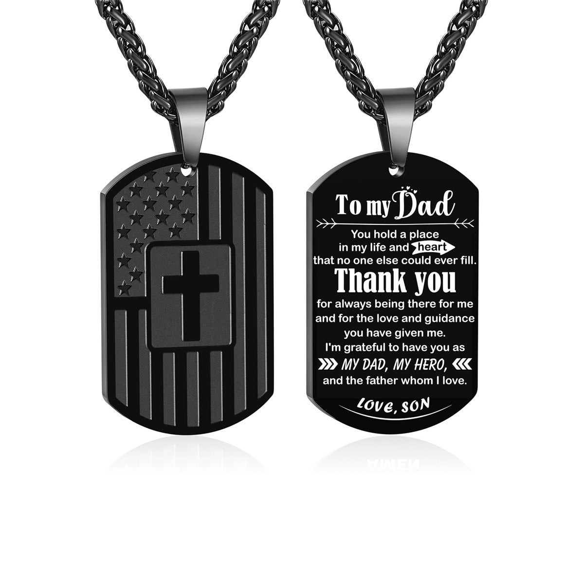 Collana con pendente a croce in acciaio inossidabile lucidato e acciaio al titanio con forma geometrica per uso quotidiano