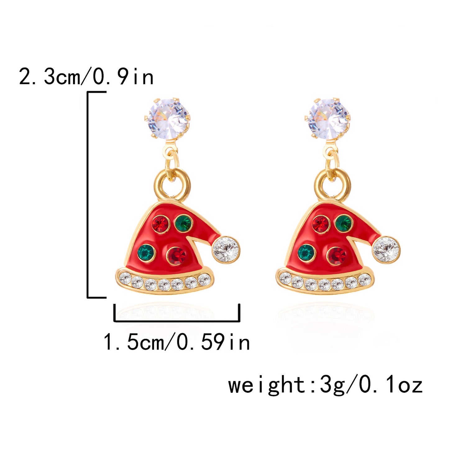 Pendientes de Navidad de aleación a la moda con forma de lazo y acabado chapado para mujer, con motivos navideños de copos de nieve, renos y Papá Noel.
