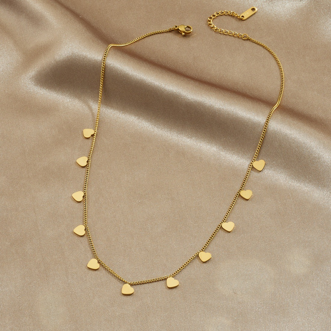 Minimalist Gold Plated Heart Stainless Steel Necklace for Women