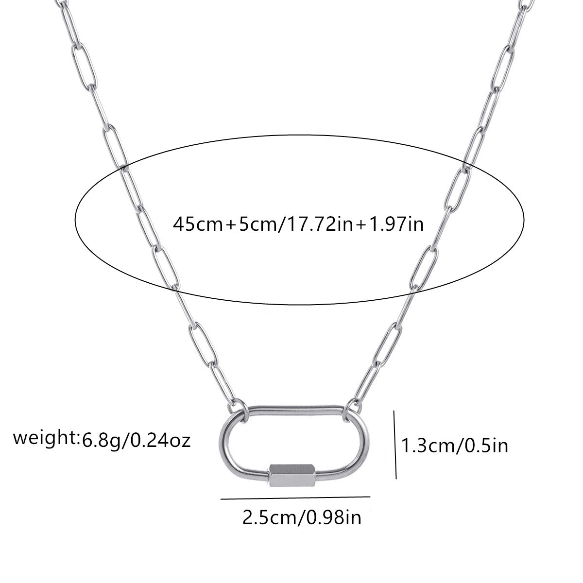 Natural Minimalist Geometric Pendant Necklace for Women Stainless Steel Chain with Titanium Steel Pendant and Polished Finish