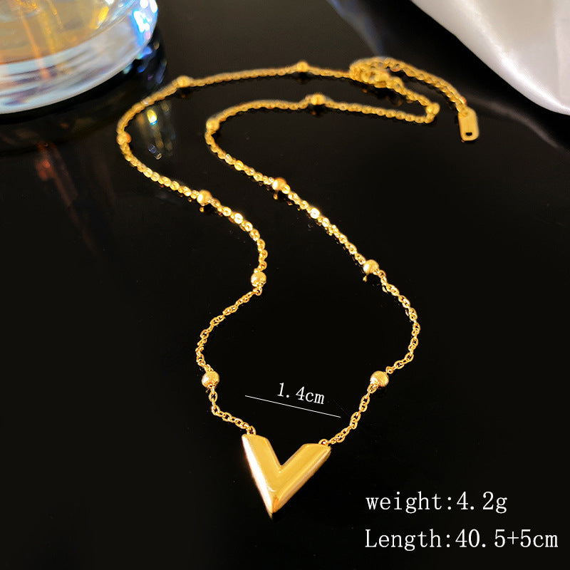 Sweet Letter Titanium Steel Plated Necklace