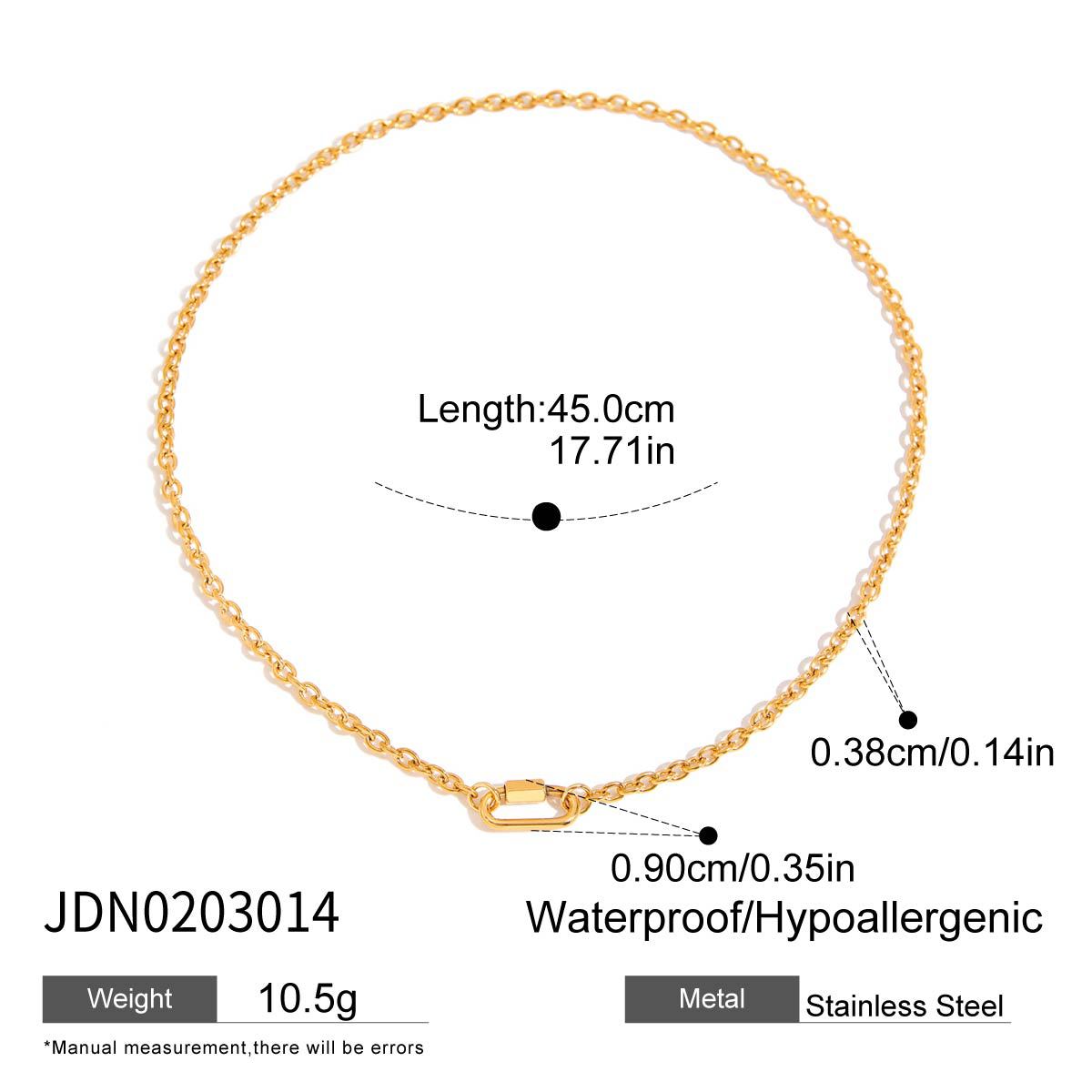 Minimalist Elegant Geometric Oval Stainless Steel Plated Titanium Steel Pendant Necklace Charm Bar for Women