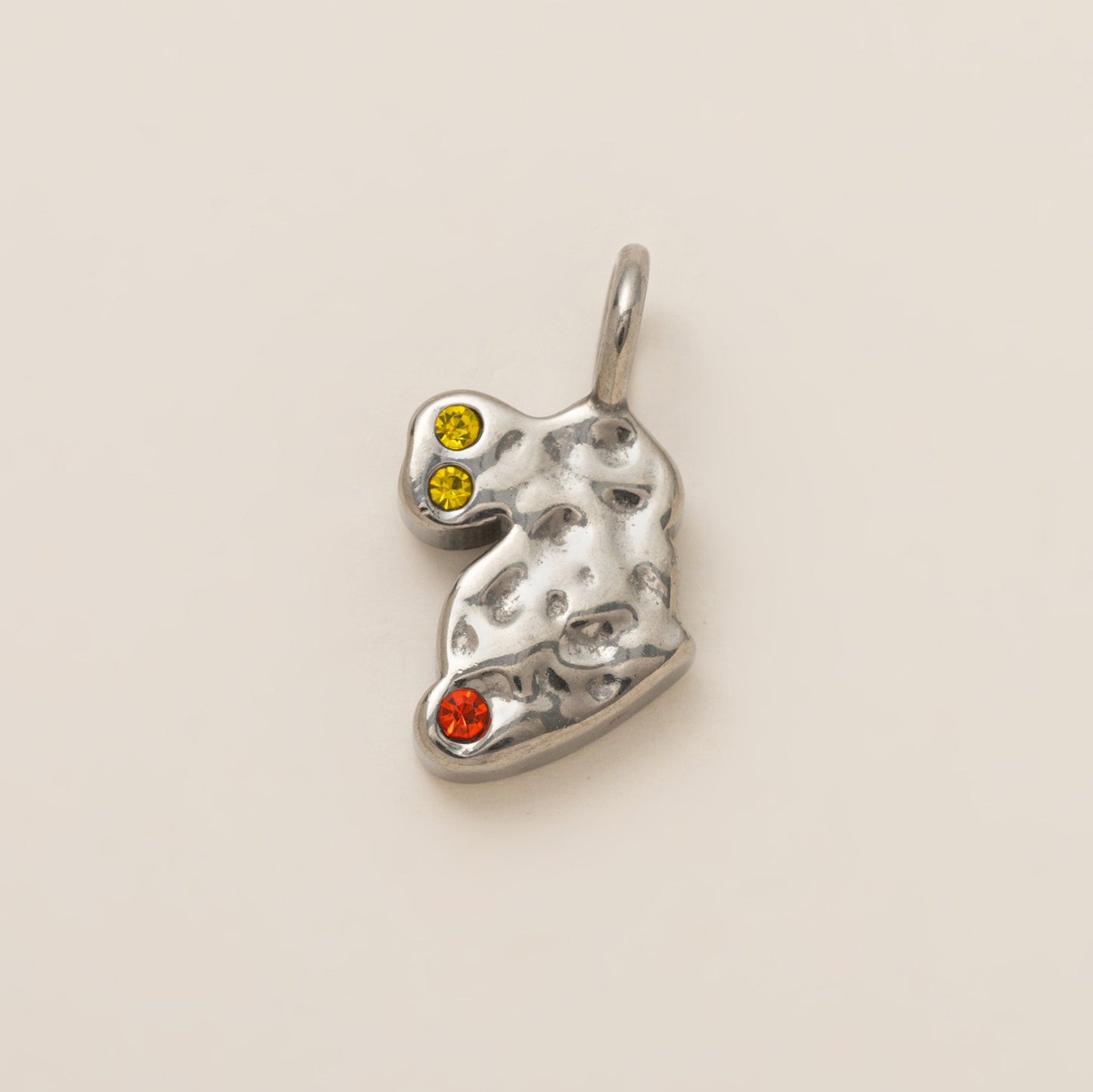 Vintage Geometric Stainless Steel 18K Gold Plated PVD Rhinestone Inlay DIY Charm Bar Pendant