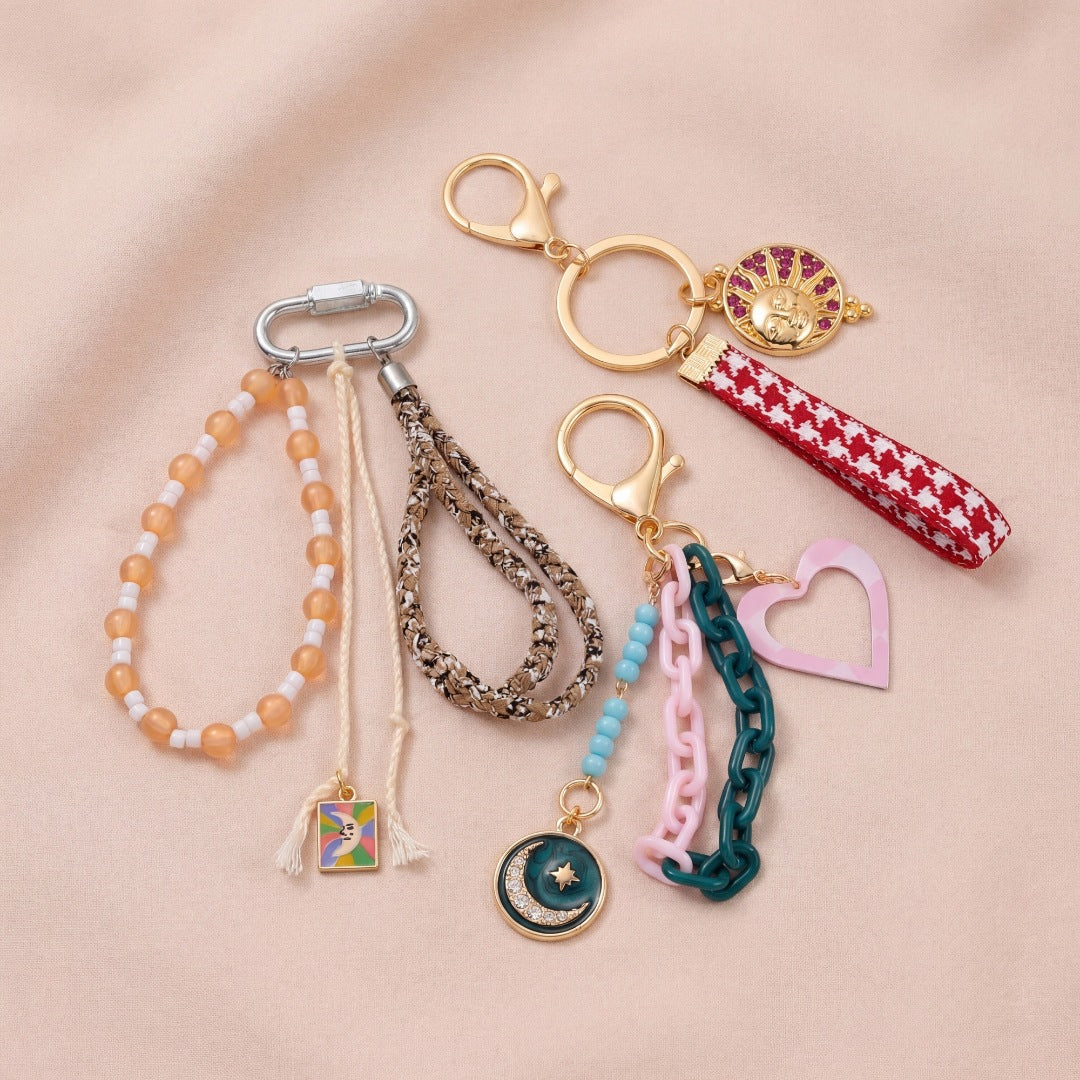 Minimalist Sweet Plated Brass Star Moon Charm Bar for Bag DIY Pendant