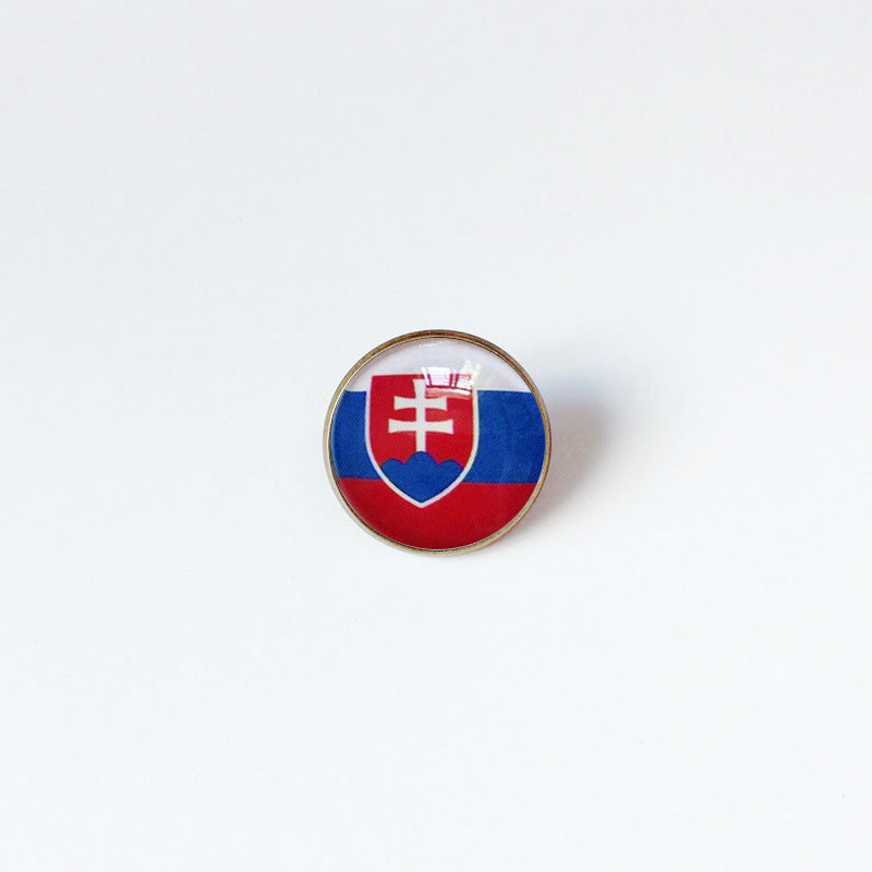 Pin de Solapa de Aleación Esmaltado Personalizado con Diseño de Bandera del Mundo para Hombres y Mujeres