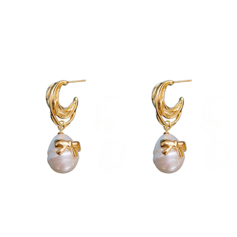 Vintage Geometric Earrings with Gold-Plated Copper Base and Stainless Steel Posts for Women