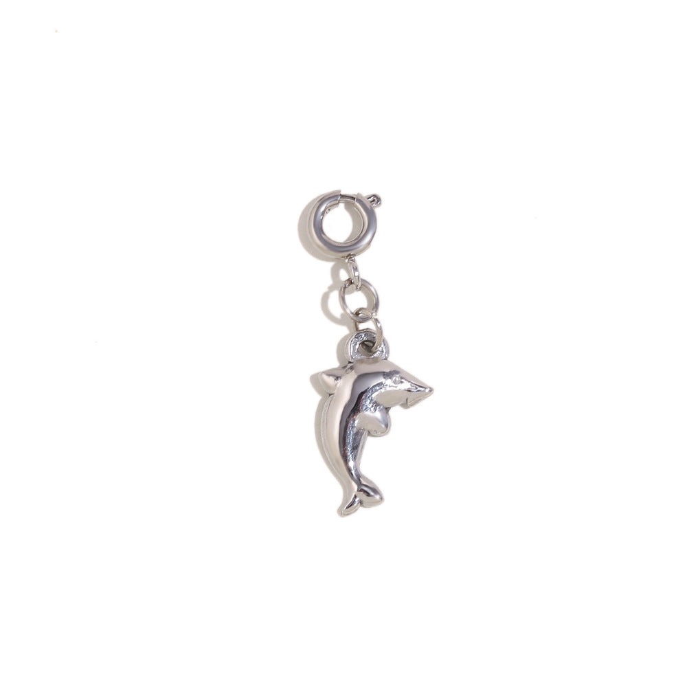 18K Gold Plated Stainless Steel Animal Charm Bar Pendant