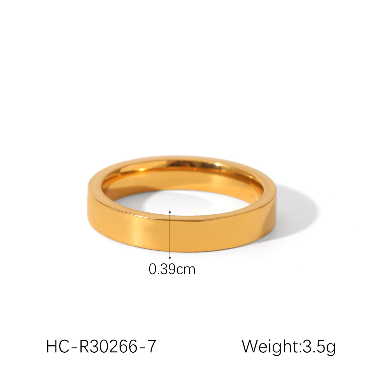 Anello da donna minimalista in acciaio inossidabile placcato oro 18 carati con intarsio di strass