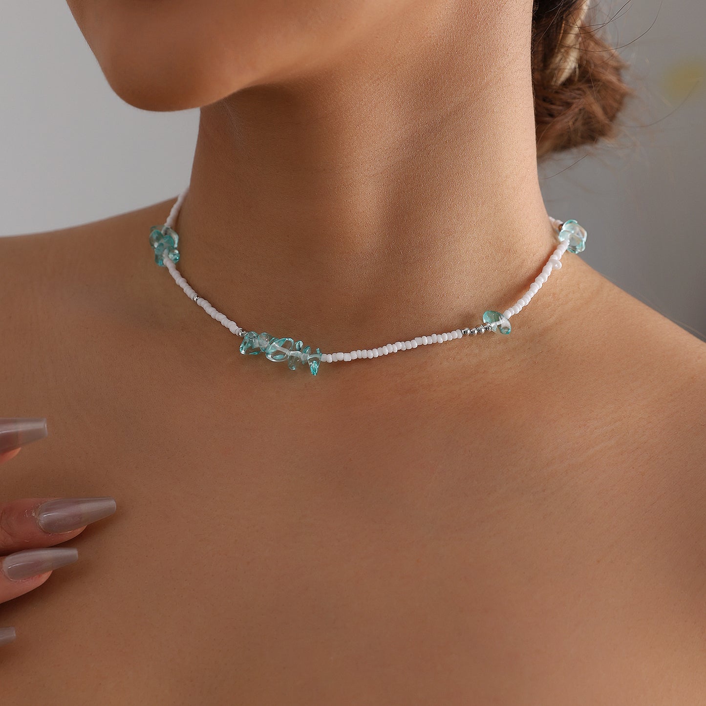 Irregular Geometric Alloy Plated Necklace for Women
