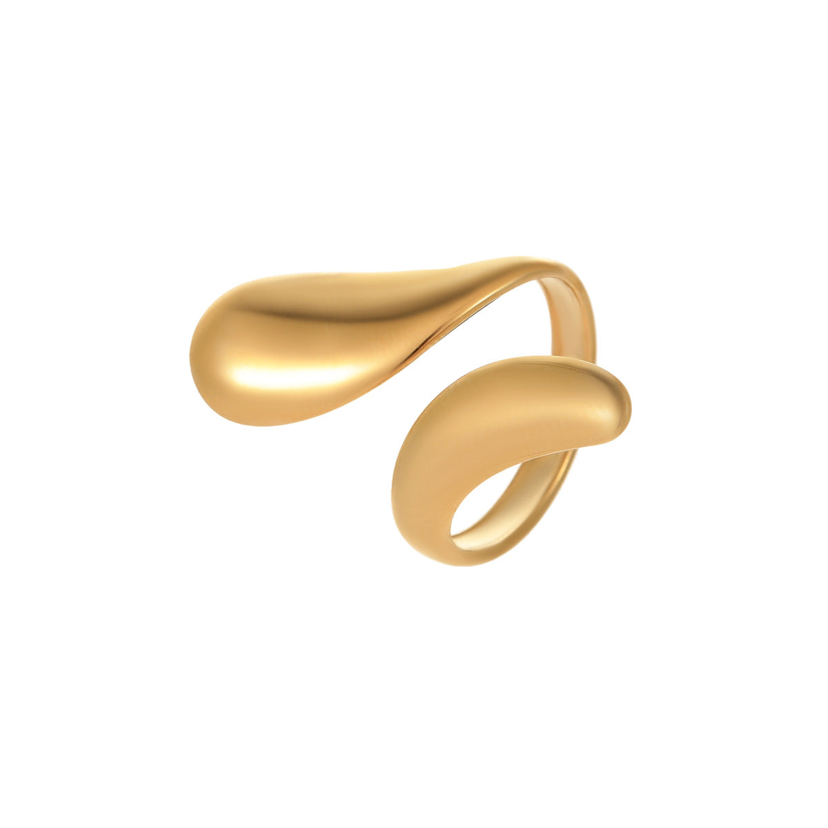Anillo minimalista de acero inoxidable con chapado, diseño geométrico y tonos fríos para mujer