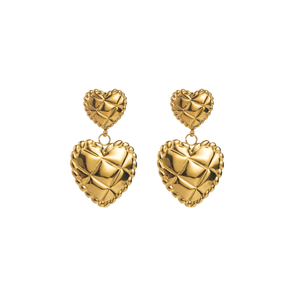 Collana placcata in acciaio inossidabile a forma di cuore, dolce e grintosa, da donna, con estetica minimalista e design a catenina sottile all'altezza della clavicola