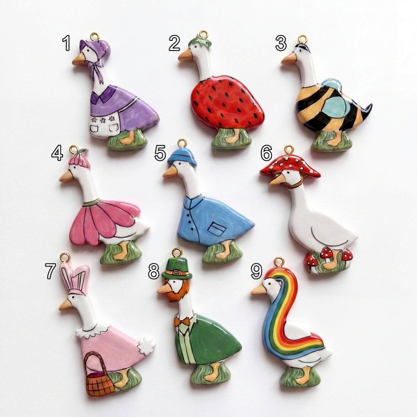 Sweet Cartoon Animal Stainless Steel 18K Gold Plated PVD Charm Bar