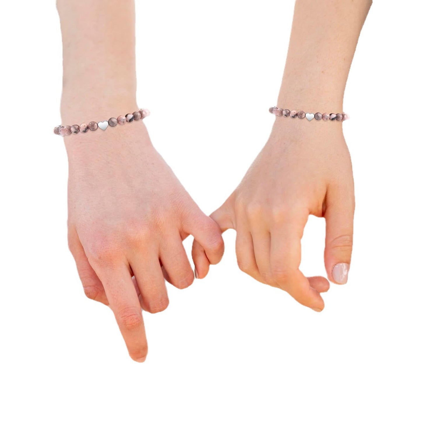 Sweet Heart Zebra Print Alloy Bracelet Set for Couples