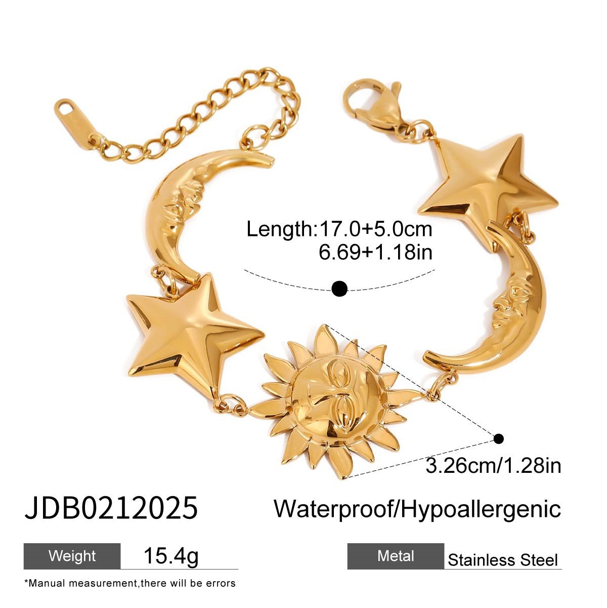 Pulsera minimalista de acero inoxidable con forma de estrella para mujer con acabado chapado, diseño geométrico, accesorio de moda de lujo