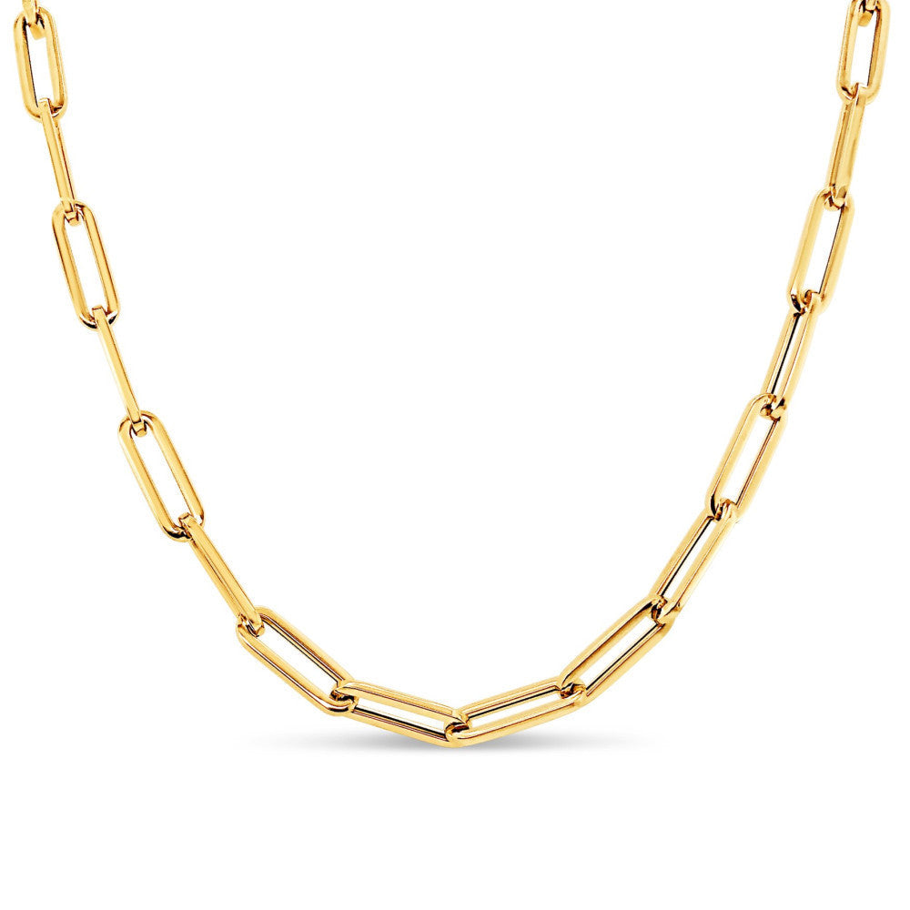 Luxury Business Plated Brass Number Letter Pendant Necklace Rope Figaro Chain Charm Bar for Women